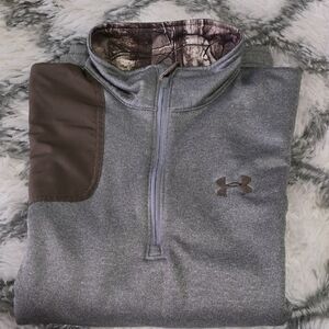 Under Armour Gray Pullover with Camo Collar